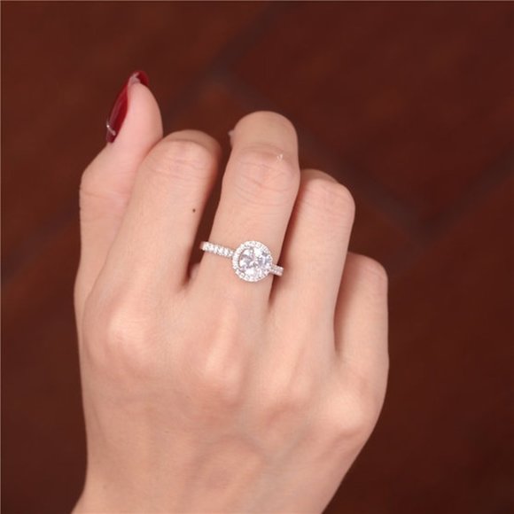 Brand New 925 Sterling Silver Ring Wedding Ring Engagement Ring R002 - Picture 5 of 6